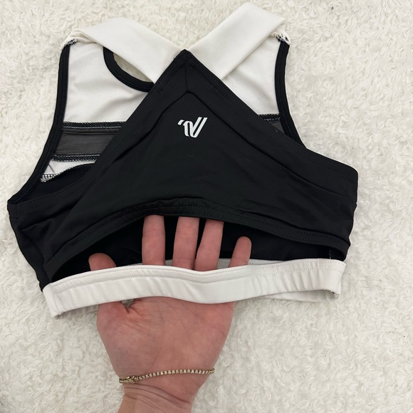 New Varsity Black and White Sports Bra. Size Youth Medium. Multiple Available. - Picture 5 of 7